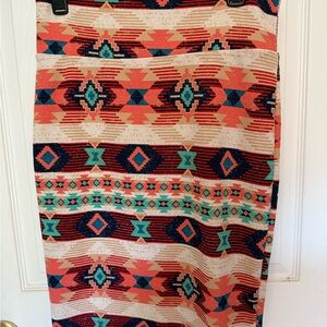 LuLaRoe Multicolored Midi Pencil Skirt Resort Wear